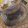 PARATO Two-Tone Clutch — Handcrafted Silver &amp; Gold Metal Bag
