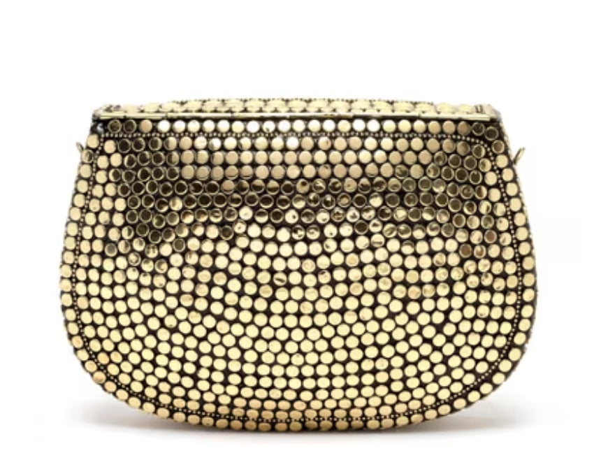 PARATO Gold Evening Clutch — Handcrafted Antique Metal Bag