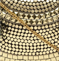 PARATO Gold Evening Clutch — Handcrafted Antique Metal Bag