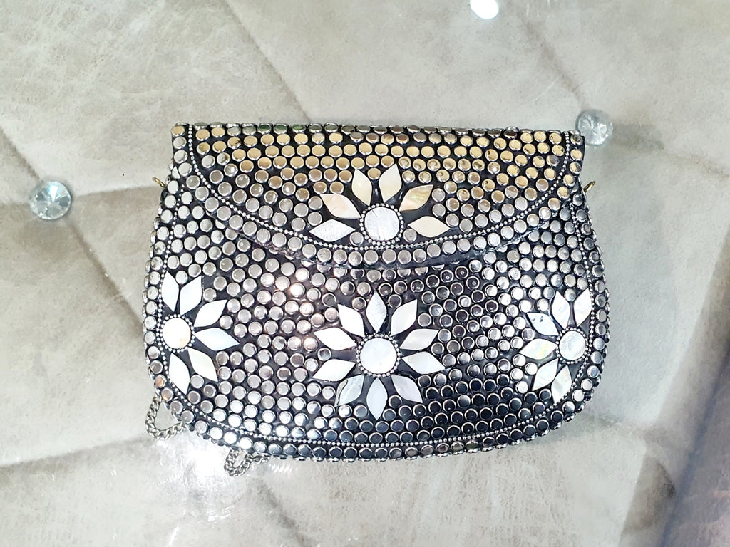 PARATO Silver Sheep Motif Clutch — Iconic Handcrafted Metal Bag